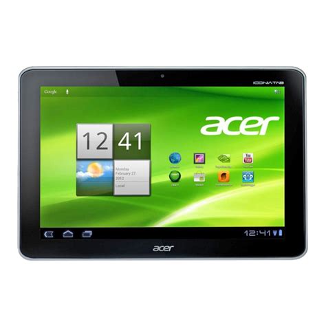 Download Acer Tablet A210 User Guide 