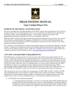 Acft Field Manual