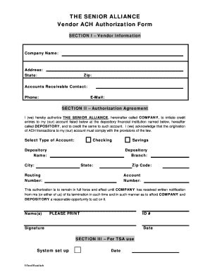 ach form template pdf Kaylene Robb
