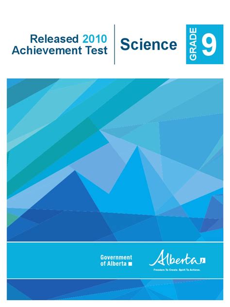 Achievement Test Released 2010 Science Grade 9
