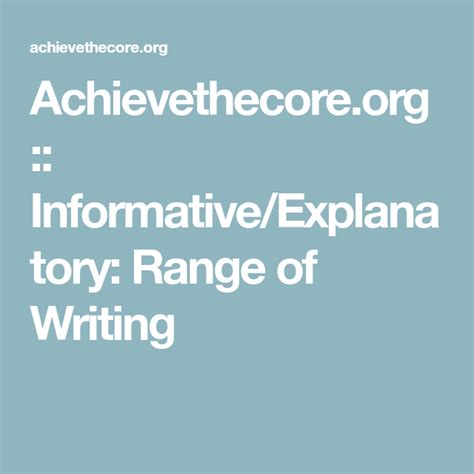 Achievethecore Org Argument Opinion Range Of Writing Common Core Opinion Writing - Common Core Opinion Writing