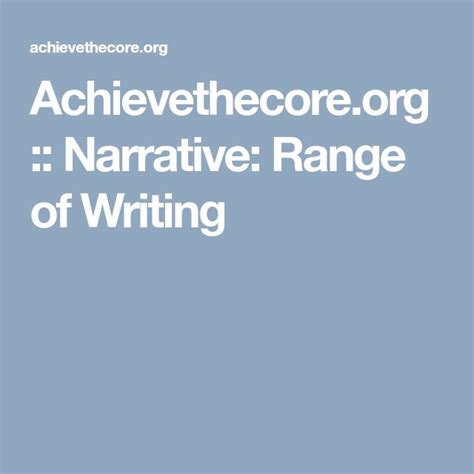 Achievethecore Org Narrative Writing On Demand 8th Grade Narrative Writing - 8th Grade Narrative Writing