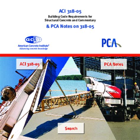 aci 318 05 the structural concrete standard