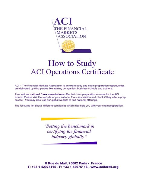 Full Download Aci Operations Certificate Study Guide 