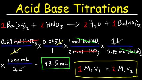 Acid Base Titration Problems With Answers
