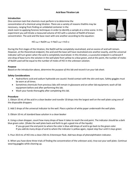 Read Online Acid Base Titration Lab Answer Key 