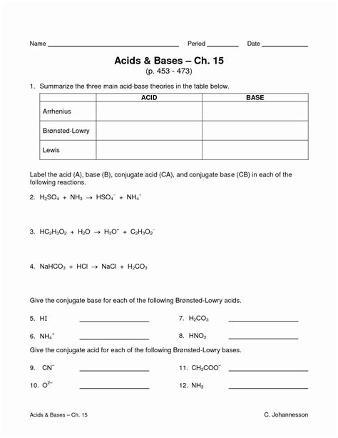 Acids And Bases Practice Problems Channels For Pearson Acid Base Reaction Worksheet - Acid Base Reaction Worksheet