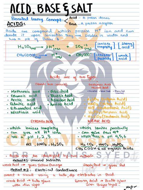 acids bases and salt workbook answer key