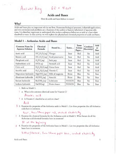 acids bases answer key