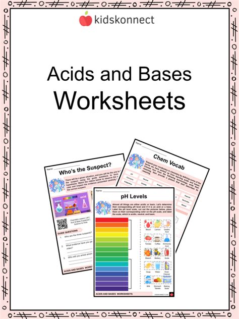 Acids Vs Bases Fun Activities To Teach Kids Acid Vs Base Worksheet - Acid Vs Base Worksheet