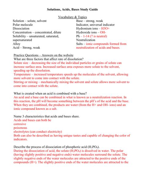 Full Download Acids And Bases Study Guide Key 