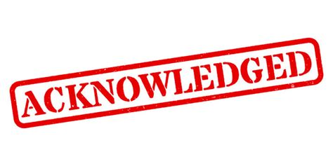 acknowledged