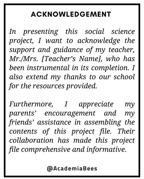 Acknowledgement For Sst Project