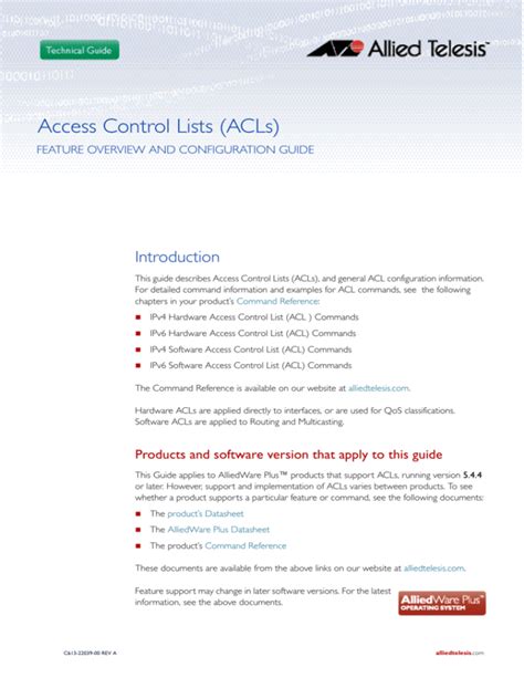 Read Acl And Qos Configuration Guide Product Technology 
