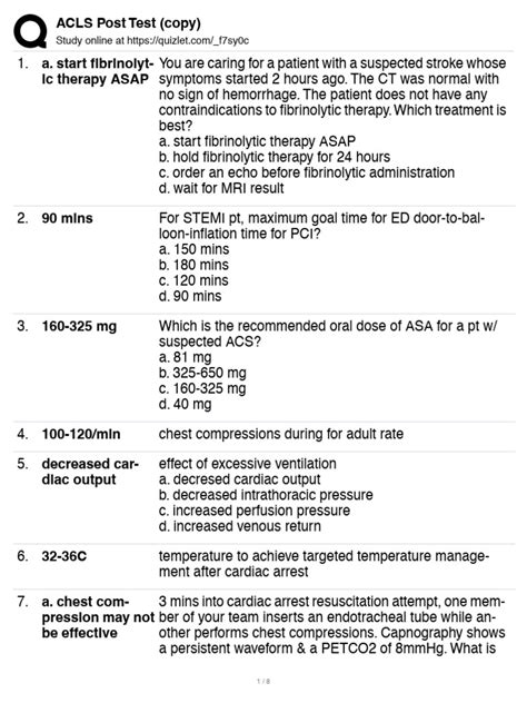 Acls Post Test