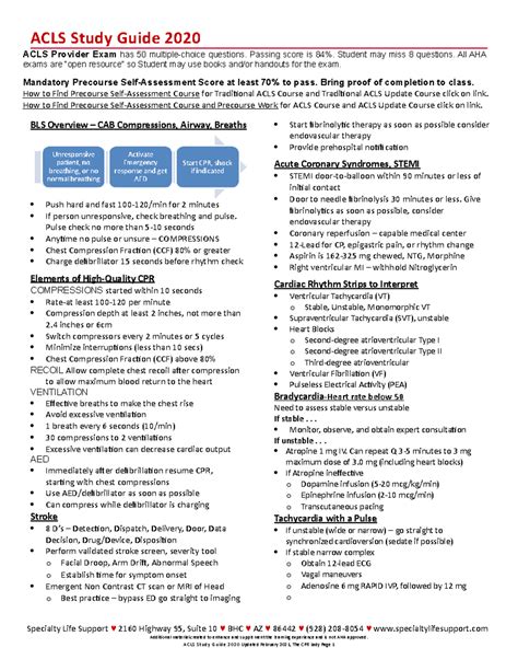 Acls Student Guide