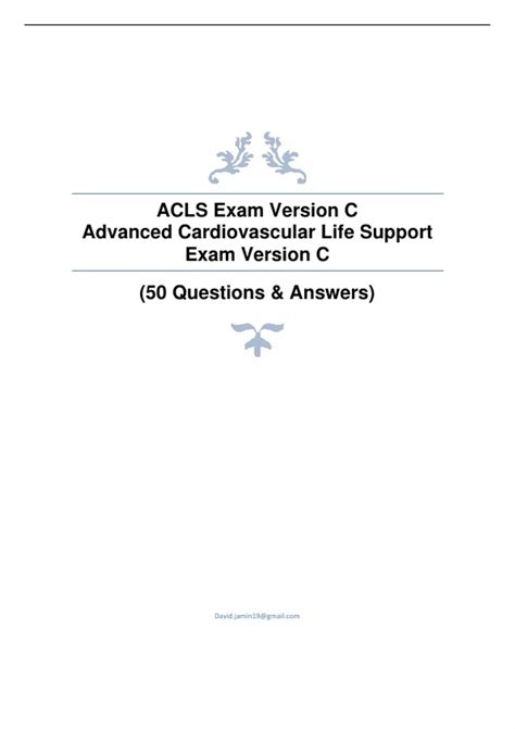 Read Online Acls Version C Answers 