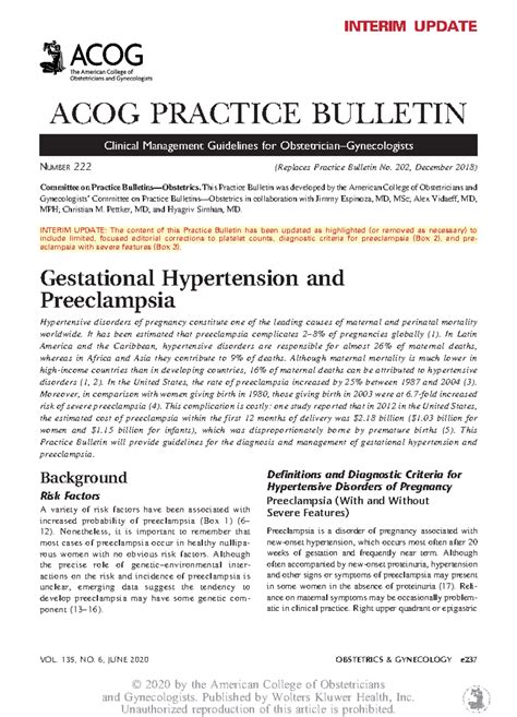 Acog Practice Bulletin