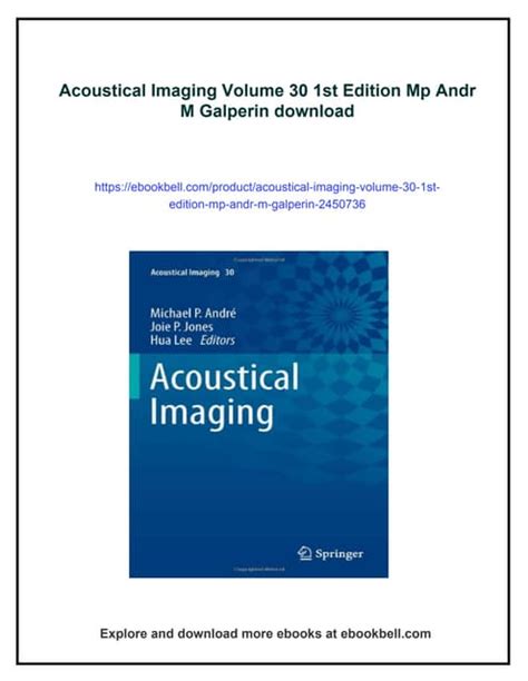 Acoustical Imaging Volume 30