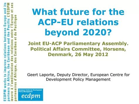 Full Download Acp Eu Relations Beyond 2020 Exploring European Perceptions 