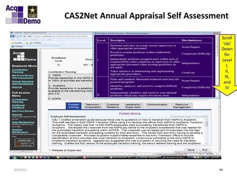 Acqdemo Self Assessment Examples