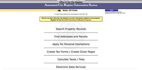 acris main options