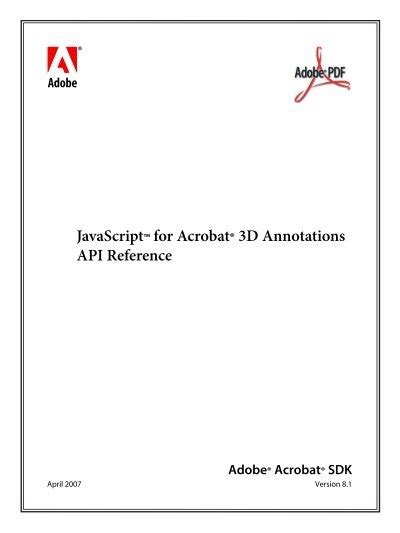 Read Acrobat 3D Javascript Reference Home Datalogics 