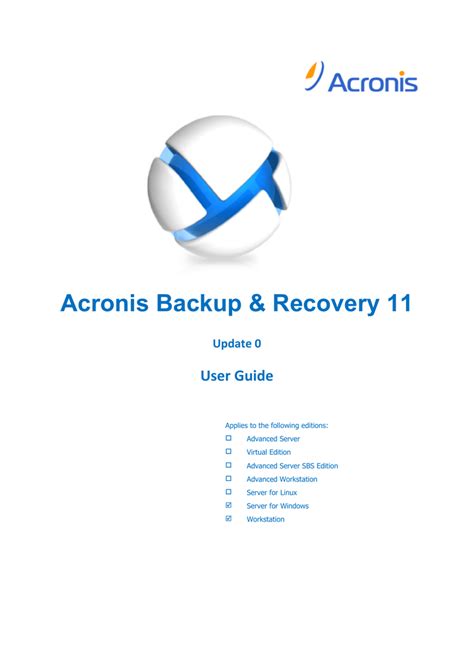 Full Download Acronis 11 User Guide 