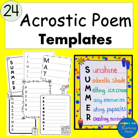 Acrostic Poem Templates For A Variety Of Holidays Halloween Acrostic Poem Template - Halloween Acrostic Poem Template