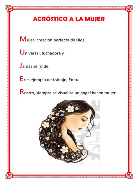 Acrostico De Mujer