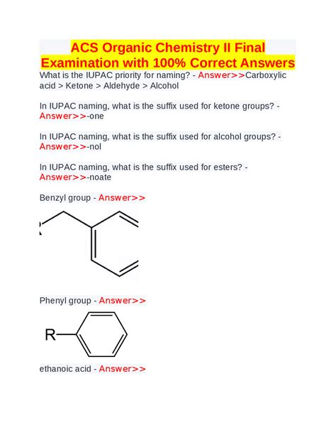 Acs Chemistry 2 Answer Key
