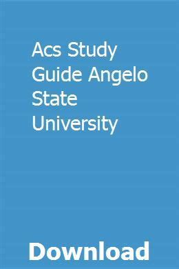 Read Acs Study Guide Angelo State University 