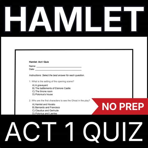 Act 1 Quiz Hamlet