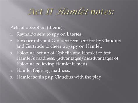 Act 2 Of Hamlet Summary