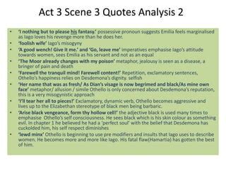 Act 3 Othello Quotes