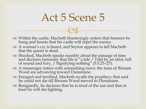 Act 5 Scene 5 Macbeth
