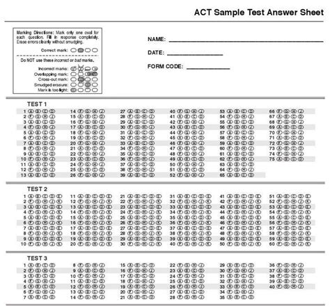 Act Answers For Sample Form 61d