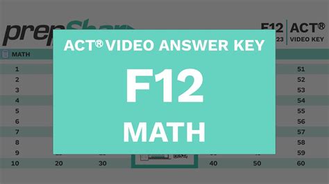 Act F12 Math