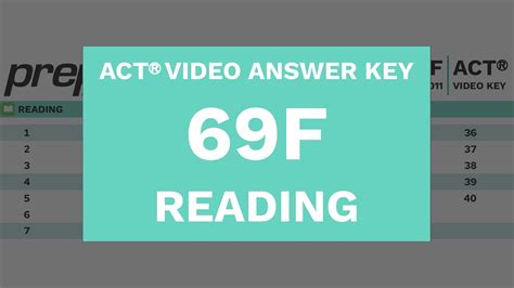Act Form 69f Answer Key