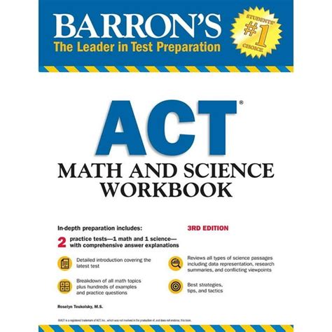 Act Math And Science Workbook   Act Math And Science Workbook Barronu0027s Test Prep - Act Math And Science Workbook