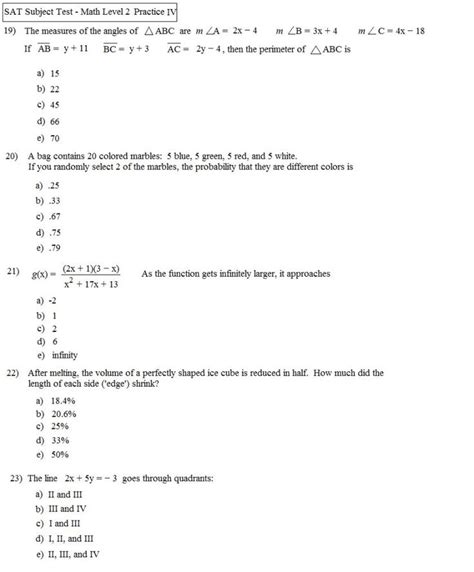 Act Math Practice Worksheet   6 Official Act Practice Tests Full Length And - Act Math Practice Worksheet