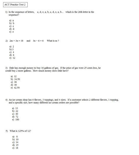 Act Math Prep Worksheets   The Best Act Math Worksheets Free Amp Printable - Act Math Prep Worksheets