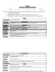 Act One Standards Focus Characterization Answer Key