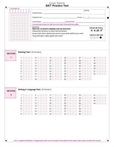 Read Act Sample Test Booklet And Answer Document 0861D 