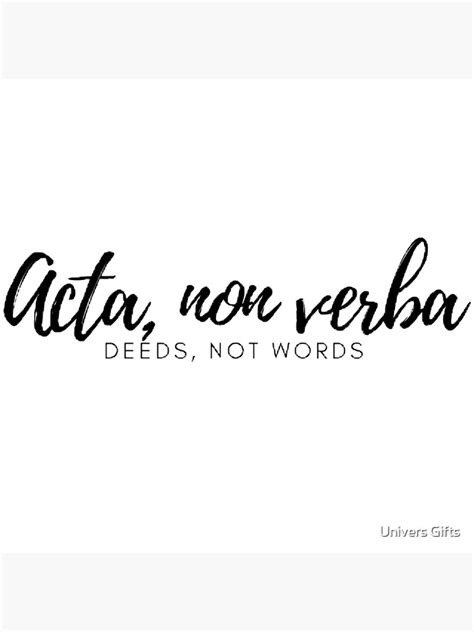 Acta Non Verba