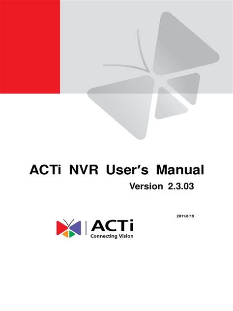 Read Acti Nvr User S Manual 