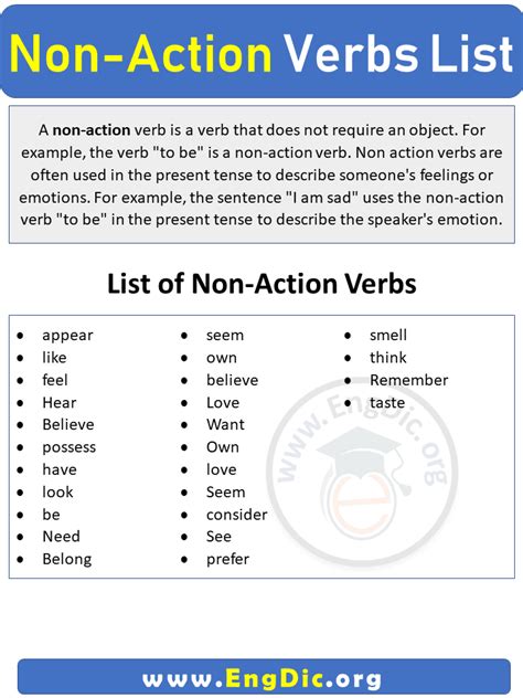 Action And Non Action Verbs