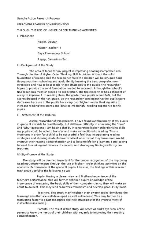 Action Research Proposal Saihs Sample