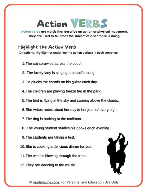 Action Verbs Worksheets Action Verb 5th Grade Worksheet - Action Verb 5th Grade Worksheet