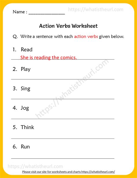 Action Verbs Worksheets For 5th Grade Your Home Action Verb 5th Grade Worksheet - Action Verb 5th Grade Worksheet